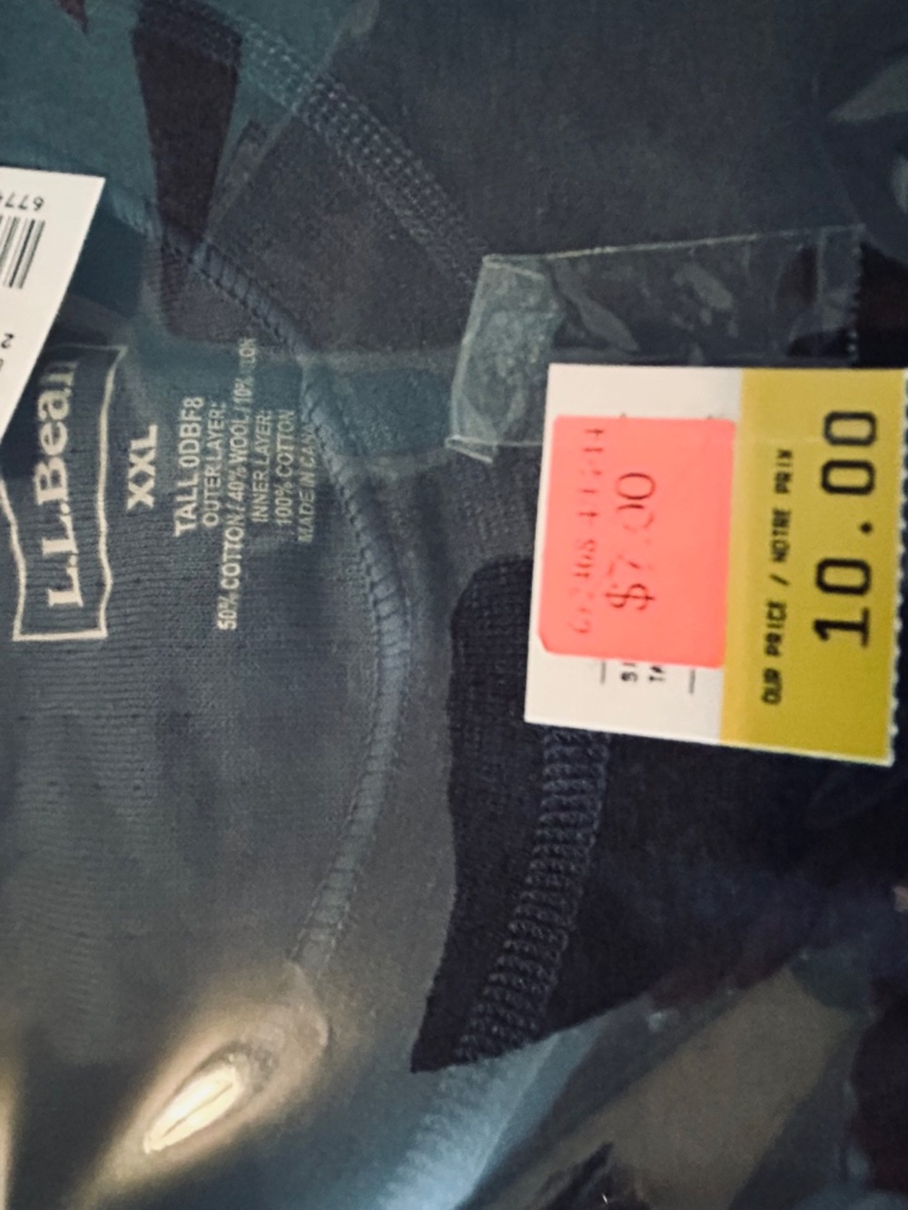 SWEATER, WOOL BLEND, MEDIUM BLUE, SIZE 2X, MADE IN CANADA!!, RIBBED CUFFS & HEM, - Picture 12 of 12